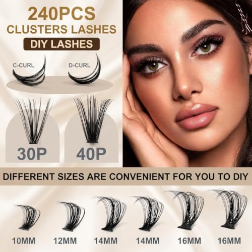 Image of MAYCREATE 3D Cluster Lashes Mixed Tray DIY Eyelash Extension