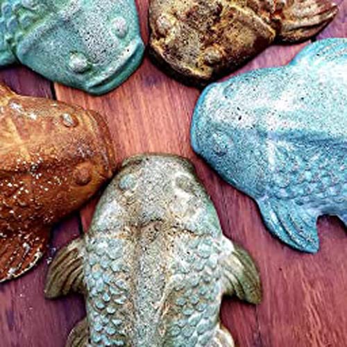 Miniatura 3 de Molde de cemento 3D para peces, 3 piezas, plástico ABS de 0.079 in, moldes de plástico para hormigón, molde de acuario, moldes de cemento para