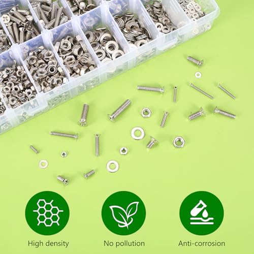 1490 Pcs Vis M2 M3 M4 M5 Boulons Et Écrous Set,Vis Tete Plate – vue 4
