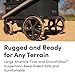 BOB Gear Renegade Canopy Stroller Wagon with 3 Seats, 5-Point Harness System, All-Terrain Tires, and Push and Pull Handle, Nightfall