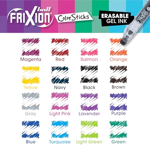 Pilot FriXion Vibe ColorSticks bolígrafos borrables gel 16 pack miniatura 5
