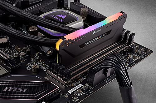 Corsair Vengeance RGB Pro 8 Go (1x8 Go) DDR4 3200 (PC4-25600) C16 optimisé pour AMD Ryzen - Noire CMW8GX4M1Z3200C16