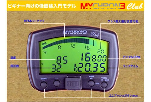 Amazon.co.jp: AIM：MYCHRON3 CLUB デジタルメーター 高感度磁気式/液 