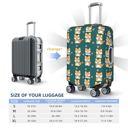 Luggage Cover Protector - Cute Puppy Paw Print Suitcase Covers for Luggage Fit 22-24 Inch Suitcase2