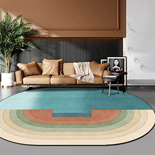 Tapete decorativo 3' x 4' azul miniatura 5