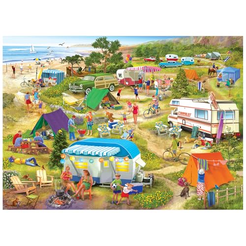 RoseArt Bigelow Country Seaside Cramped Grounds 1000 Piece Jigsaw Puzzle by RoseArt - Used condition - Image 2