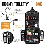 Travel Toiletry Bag for Men and Women - (10.6”x10.6”x3.2”) Large Hanging Toiletry Organizer - Waterproof Hygiene Bag with Metal XXL Swivel Hook, with Sturdy Zippers and 19 Compartments for Toiletries - Image 5