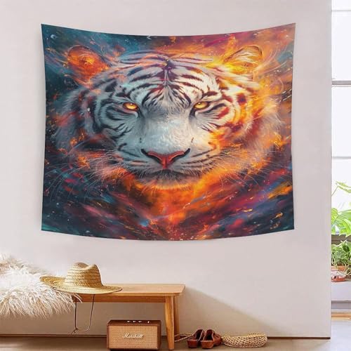 Poster mural tigre 3D pour chambre d'enfant et salon moderne