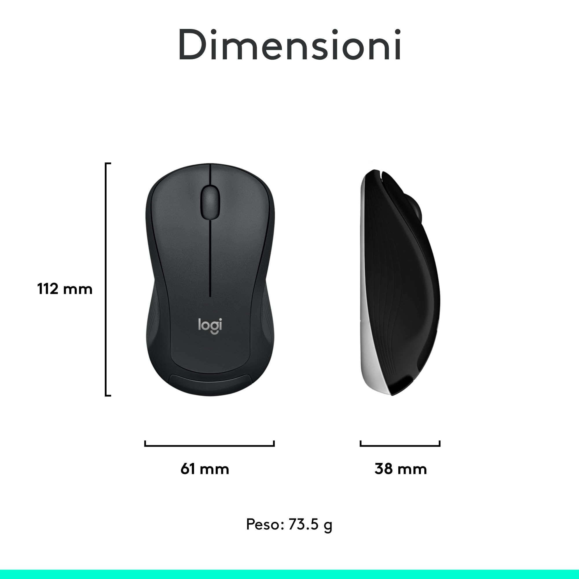 Logitech MK540 Advanced Combo Tastiera e Mouse Wireless per Windows, Ricevitore USB Unifying 2,4 GHz, Tasti di Scelta Rapida Multimediali, Durata Batteria di 3 Anni, PC, Laptop, Italiano QWERTY - Nero