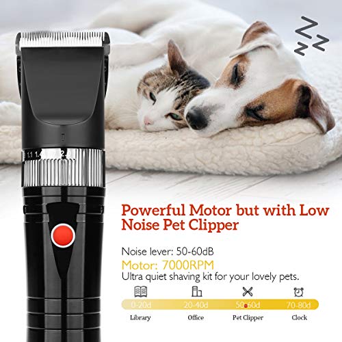 Pro Pet Clippers,HONGNAL Goat Cutting Kit,2000mA Powerful Electric Cutting Trimmer Set,Hair Cutting Kit Cordless for Men,Great for Barbers and Stylists - Thumbnail 2