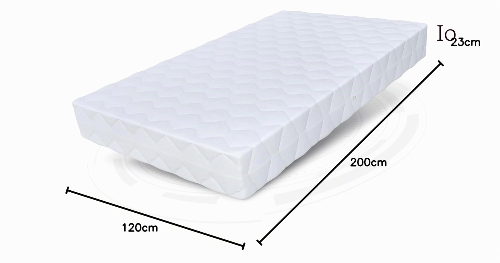 FDM MEDIC MAX Materasso una Piazza e Mezza 120x200 cm Alto 23 cm Materasso a Molle Insacchettate con Schiuma di Memoria Grado di Rigidità H3 Due Lati 7 Zone di Comfort OEKO-TEX Anallergic