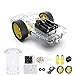 Price comparison product image 2WD Robot Smart Car Chassis DIY Kits Intelligent Engine with Tracking Speed and Tacho Encoder 65x26mm Tire for Raspberry Pi (2WD)
