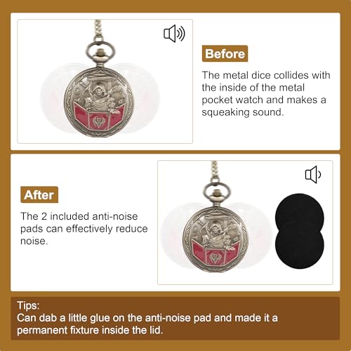 Image of Kabinka D&D Dice Set with Pocket Watch Shell, 7-Piece Polyhedral Set, Perfect for Dungeons and Dragons, Role Playing Dice Accessory (DM, Bronze)