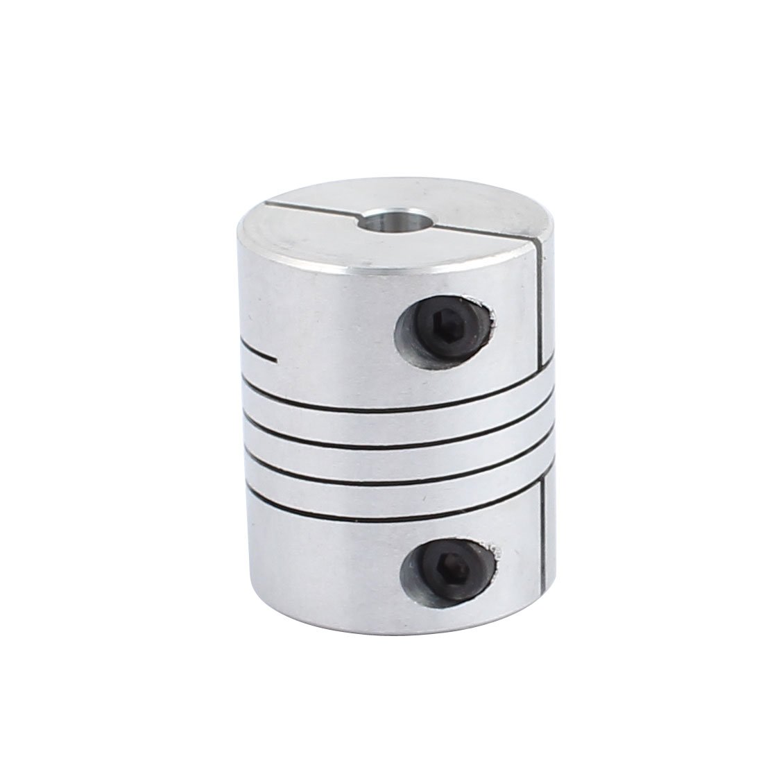 Aexit 6mmx6.35mm Aluminum Electrical equipment Alloy Spline Shaft Flexible Helical Coupling 25mm Diameter 30mm Length