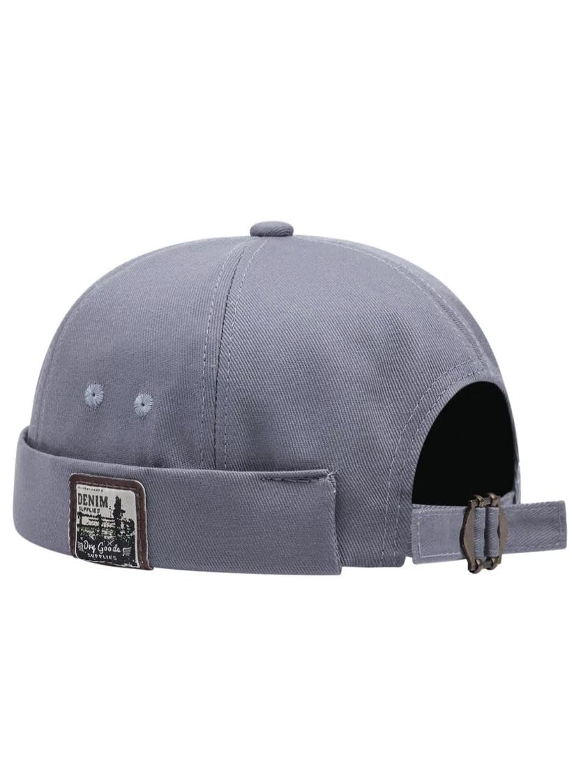 Cb4 Accessories Unisex Grey Docker Hat Denim (Grey)