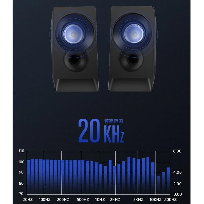 Altavoces de escritorio con subwoofer periféricos de audio estéreo con cable 5