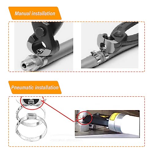 Image of 10PCS CV Boot Clamps Kit,Stainless Steel CV Axle Boot Clamp Tool,Adjustable CV Boot Banding Tool for Car Accessories Replacement