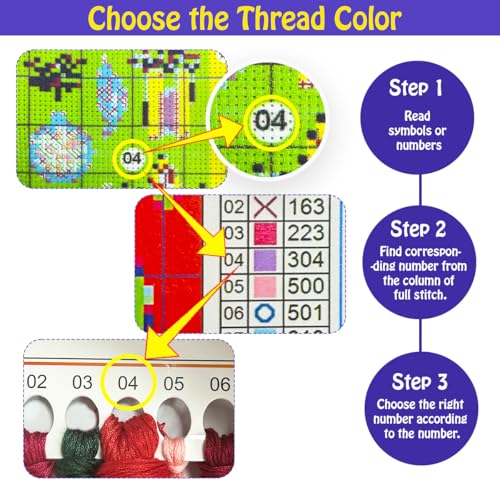 Image of 4pcs DIY Animals and Baby Stamped Cross Stitch Kits for Adults Beginners,Cross Stitch Kits for Adults Beginners,Embroidery Kits Full Range of Cross Stitch Kits Needlepoint Cross Stitch Patterns