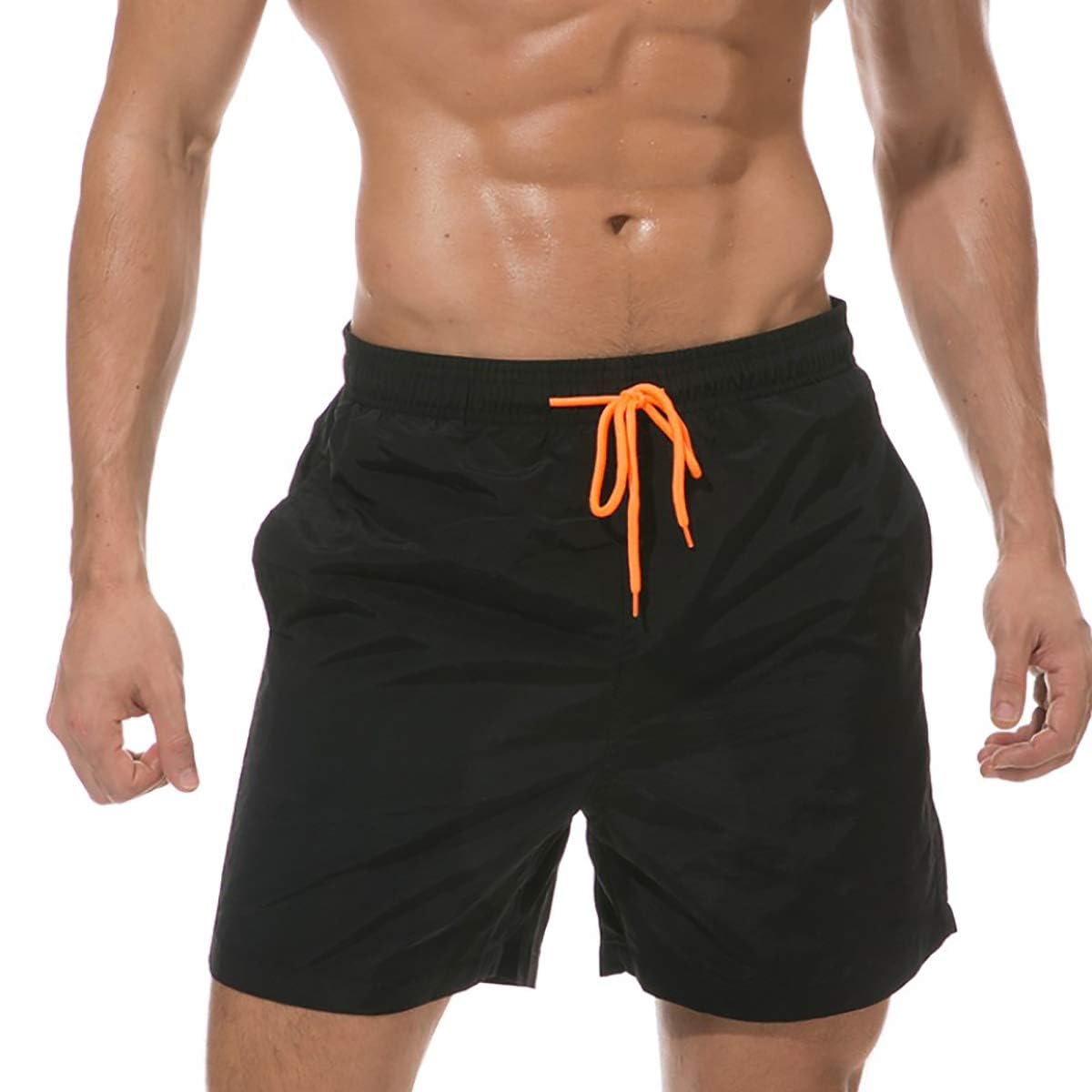 Qrity Men's Swim Shorts Quick Dry Swim Trunks, Surf Swimsuits, Casual Shorts, Beach Shorts with Mesh Lining & Pockets