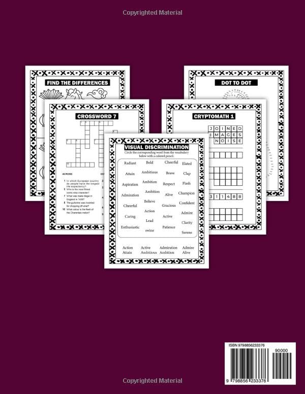 Vista 2 de PUZZLES FOR A SHARP MIND Brain Teasers For Seniors Cognitive Training Exercises with Large Print Puzzles for Stroke Survivors and Adults with