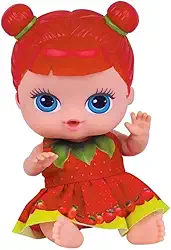 Brinquedo Boneca Coleção Frutinhas Cheirinho de Frutas Morango 19cm em Plástico Vinil Articulada Cotiplas - 2508