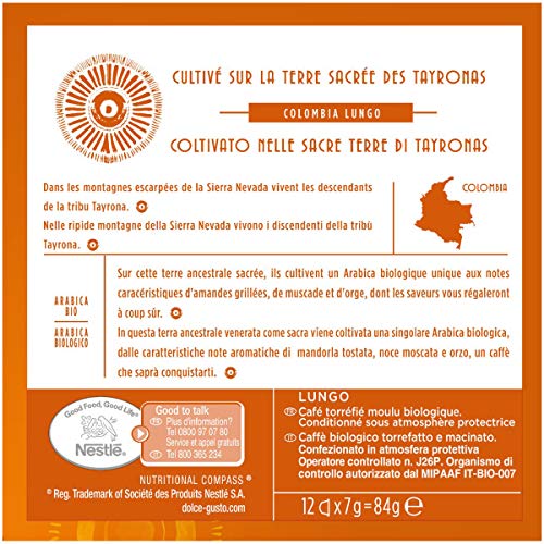 Nescafé Dolce Gusto Lungo Colombia Bio - Café - 72 Capsules (Pack de 6 boîtes x 12) - Image 5
