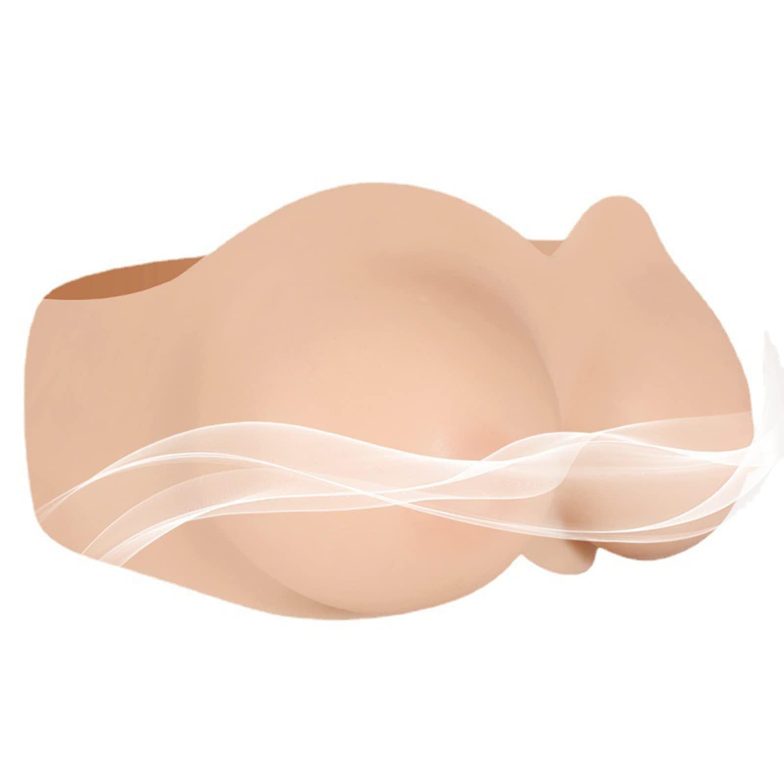 Strapless Silicone Breastplate Ultra-Realistic Silicone Fake Boobs for Crossdresser Transgender Cosplay,Lvory,C Cup