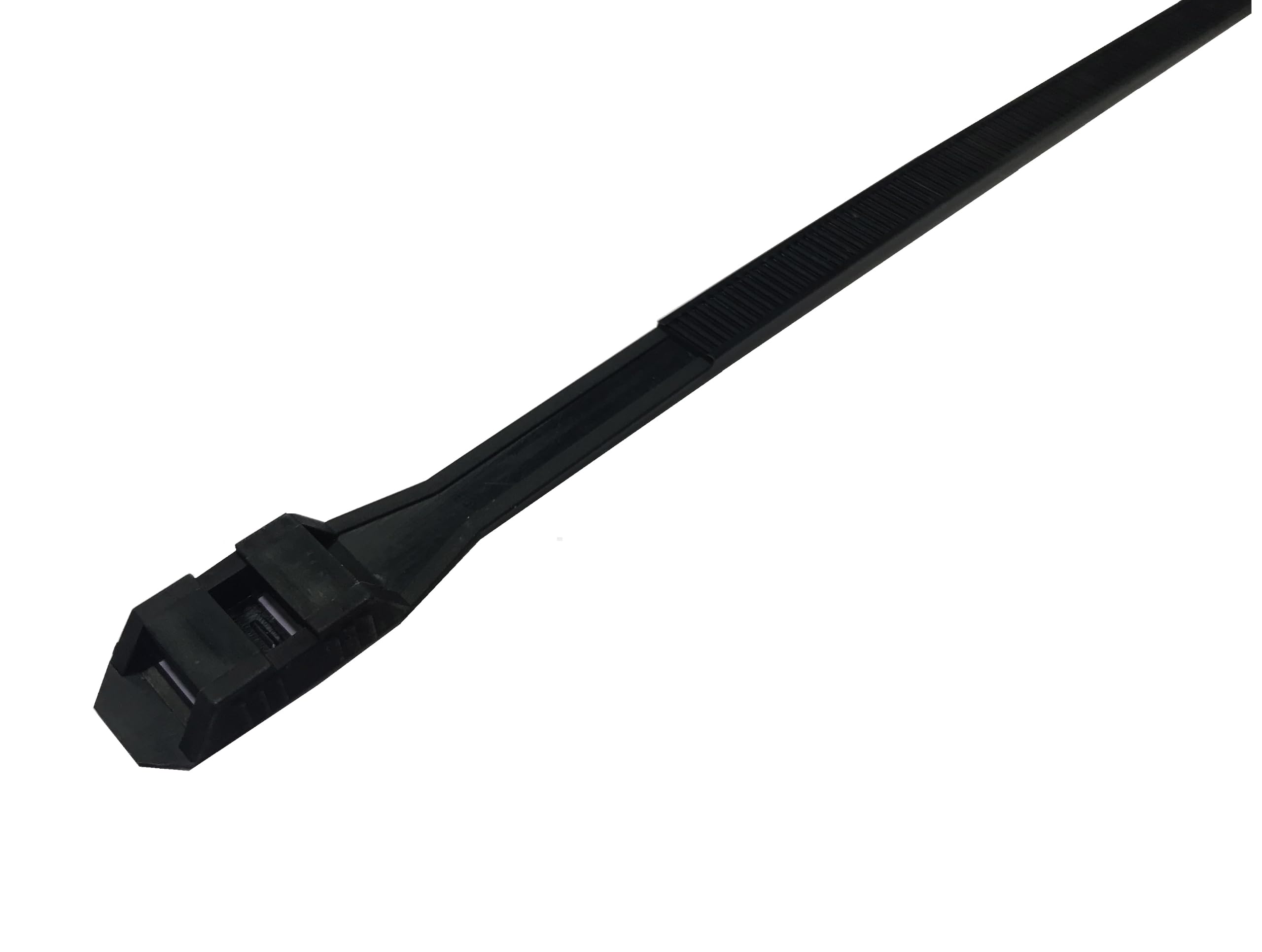 RS PRO Nylon 6.6 Kabelbinder Nicht lösbar Schwarz 4.8mm x 450 mm, Packung a 500 Stück
