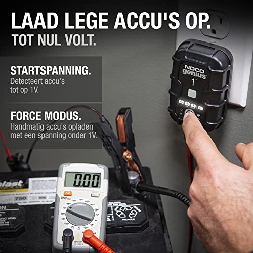 NOCO GENIUS1EU, 1A Automatische Oplader, 6V en 12V Batterijlader, AGM, SLA, Gel en Lithium Auto-Acculader, Onderhoudslader, Druppellader en Desulfator - Auto, Motorfiets, Boot, SUV, ATV, RV, Camper - Image 4