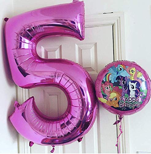 Image of Pink Number 5 Balloon, 40 Inch