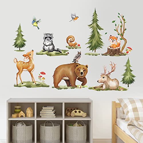 Vinilos Decorativos Animales del Bosque 2 Hojas 90x30 cm miniatura 2