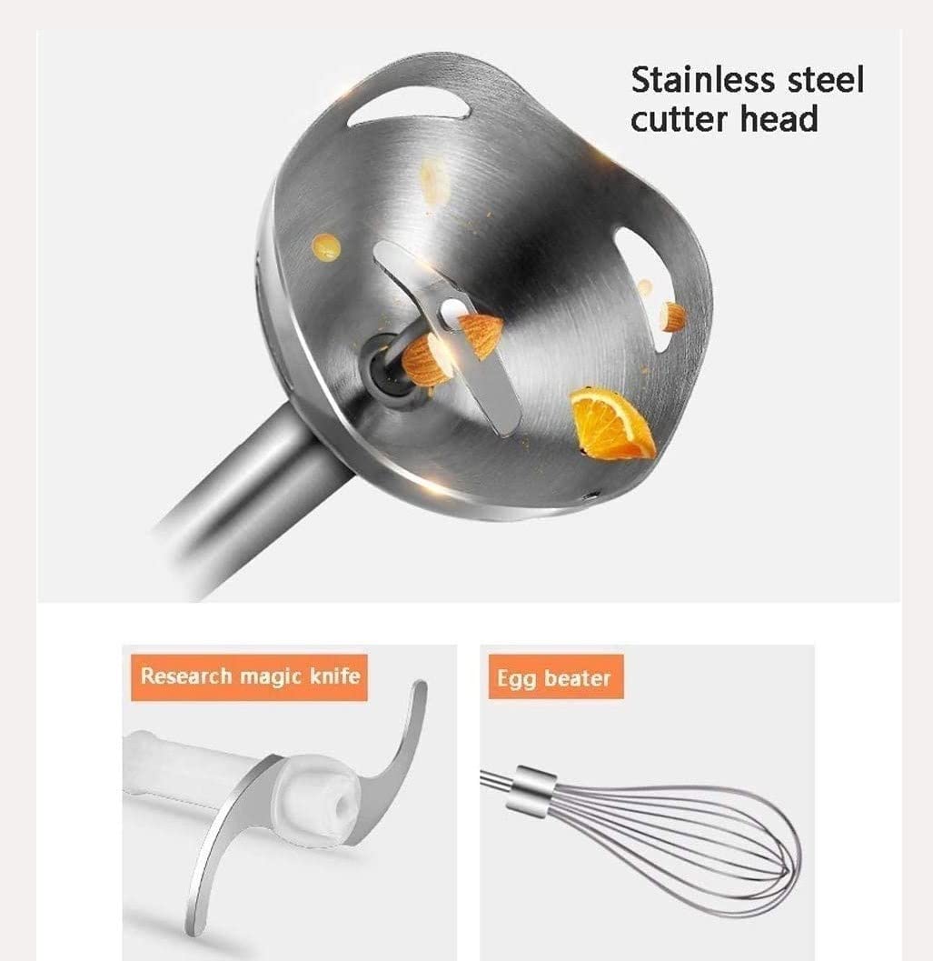 Blender ręczny zanurzeniowy, ręczny blender ręczny wielofunkcyjny 3 w 1, pojemnik 700 ml, ostrza ze stali nierdzewnej, młynek do żywności dla niemowląt, koktajli i zup