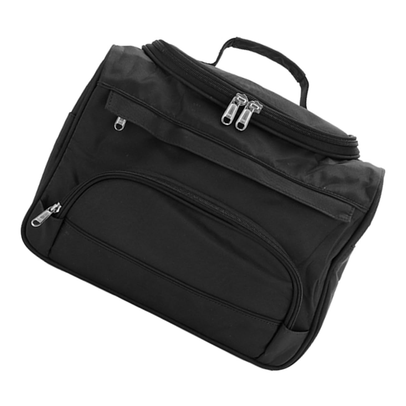 PartyKindom Hair Stylist Carrying Bag Oxford Portable Shoulder Strap Black for Hair Cutting Scissors Combs