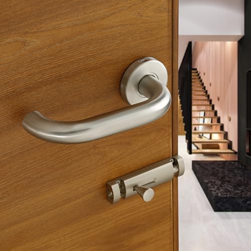 Image of LAPO Bathroom Latch Lock Set | 45x45mm Lock Body | Keyless Operation | Suitable for 30-50mm Door | Brass Latch | Matt Finish | Dual Side Fit | Easy Screw Fitting | 3 Years Warranty | CMH-6T