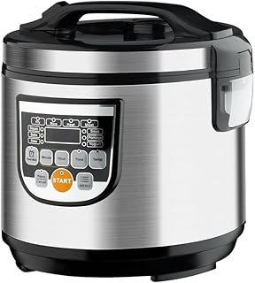 Olymo電気圧力鍋、炊飯器、多機能、5L大容量、保温機能、保温機能電圧ポット、圧力調理、急速調理、インテリジェント、シンプルで便利、一人暮ら、効率的かつインテリジェ、早炊き、料理、蒸し、料理、家庭用、商業用 (ステンレスカラー,5L)