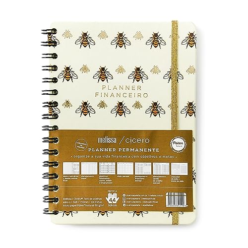 Planner Permanente Wire-O Melissa Financeiro Favo De Abelhas, Cicero