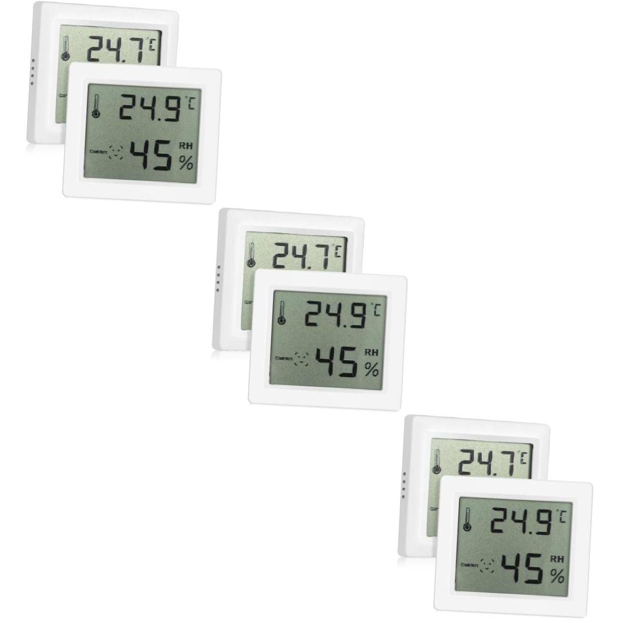 UPKOCH 3 Sätze Hygrometer Feuchtigkeitsmessgerät Haushalt Für Zimmer Innenumwelt Digital Raumthermometer Innen Temperaturüberwachung Zu Hause Raumthermometer Für Zu Hause Abs 2 Stücke * 3
