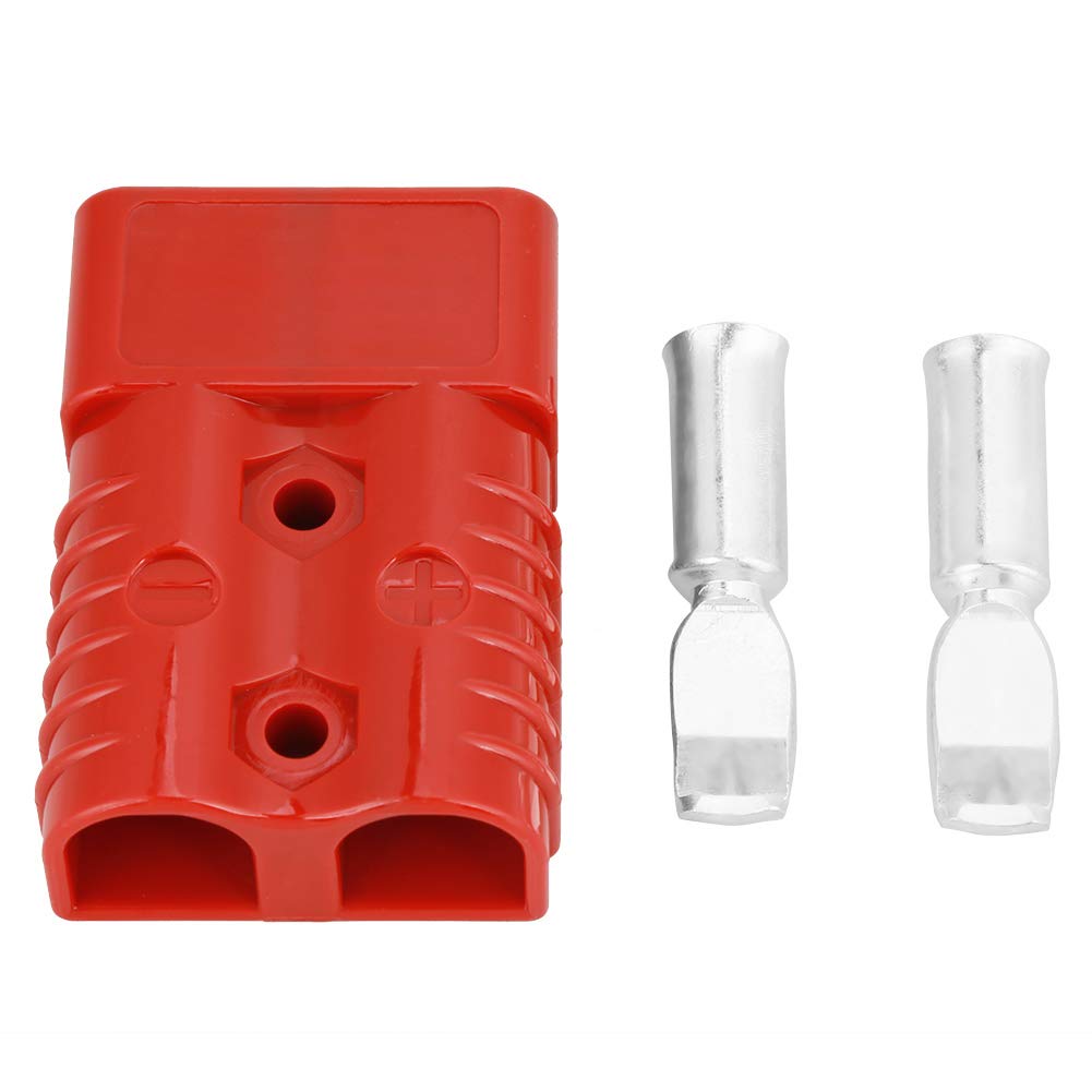 Fiche de connecteur rapide de treuil, 2 pièces 175A 600V Batterie rouge à connexion rapide Fiche de connecteur de treuil avec 4 accessoires