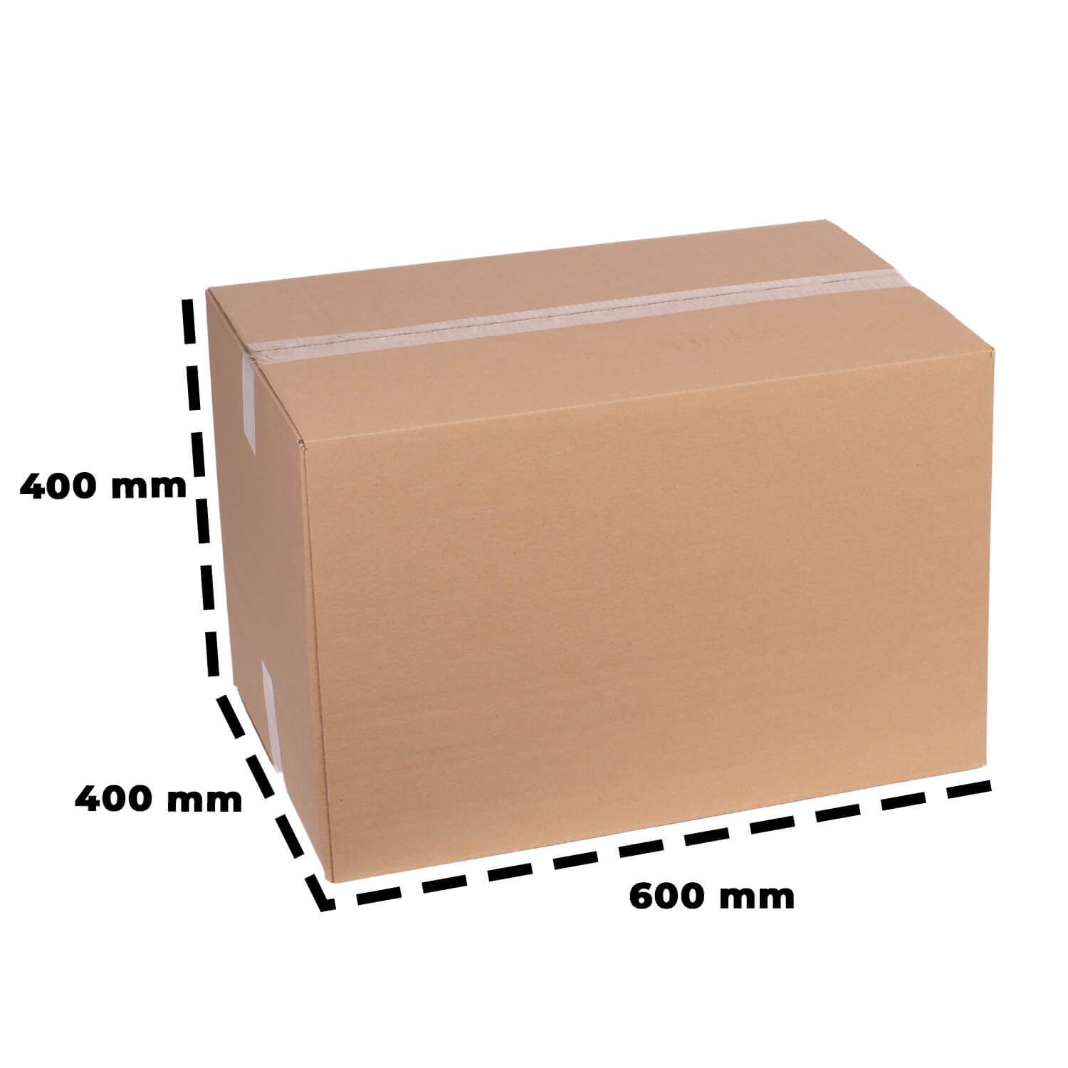 smiley pack 5 Stück Faltkartons 600 x 400 x 400 mm zweiwellig mit Höhenriller braun Versandkarton Verpackungskartons 60 x 40 x 40 cm aus Wellpappe 2 wellig Karton Pappkarton Versandbox Paket