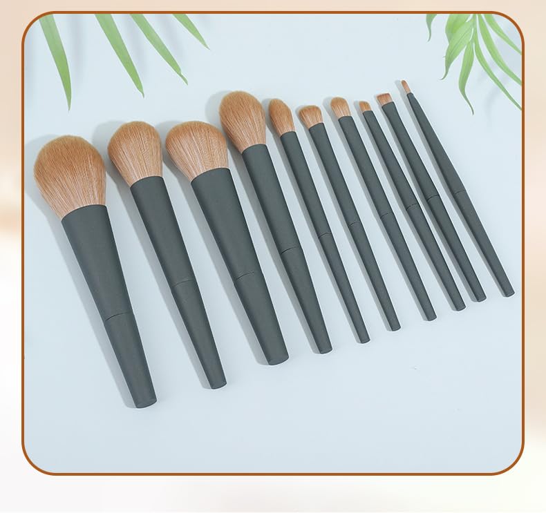 14-teiliges Profi-Puder-/Foundation-Set – Streifenfreie weiche Borsten
