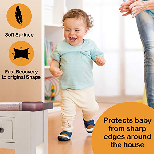Image of Luvlap Baby Proofing Thick Corner Guard for Baby Safety, 20 Pcs, Pre-Taped Edge Guard, Furniture Corner Cushion Edge Guard Protectors, Non Toxic, BPA Free