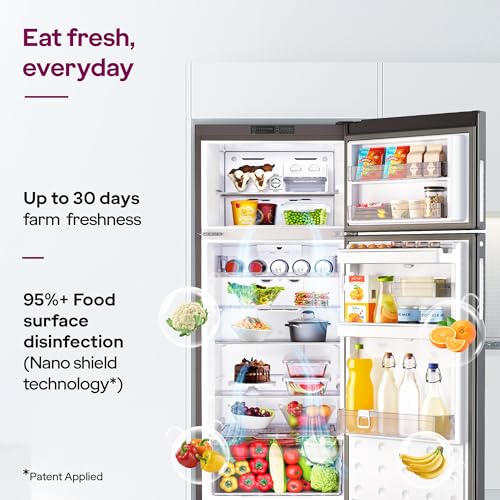 Image of Godrej 308 L 2 Star Fully Convertible 4-in-1, Nano Shield Technology Inverter Frost Free Double Door Vibe Refrigerator (RF EON 331B RCIT MT BK, Matt Black)