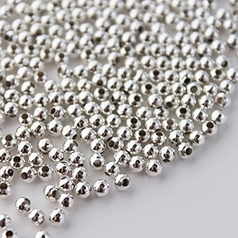250 Silver Plated Spacer Beads 3mm Jewellery Making Findings Crimps J16061B Cover