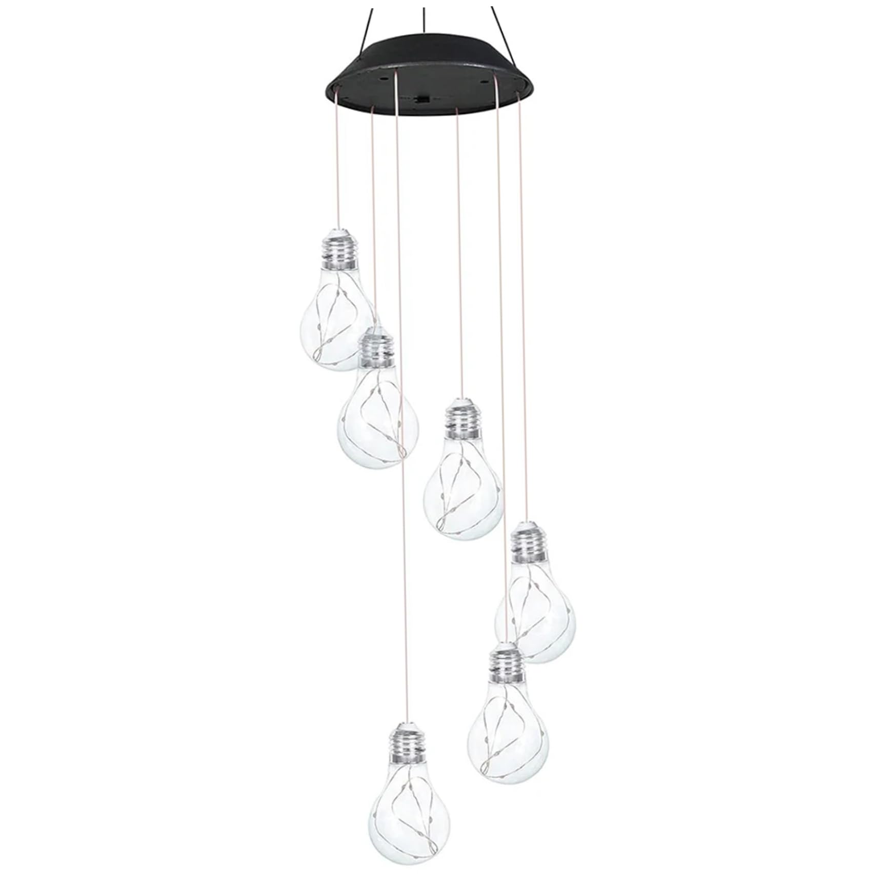 Faroby 1Pc Solar Wind Chimes For Outside Colorful Bulb Ball Led Solar Hanging Wind Chimes For Garden Balcony Bedroom Yard