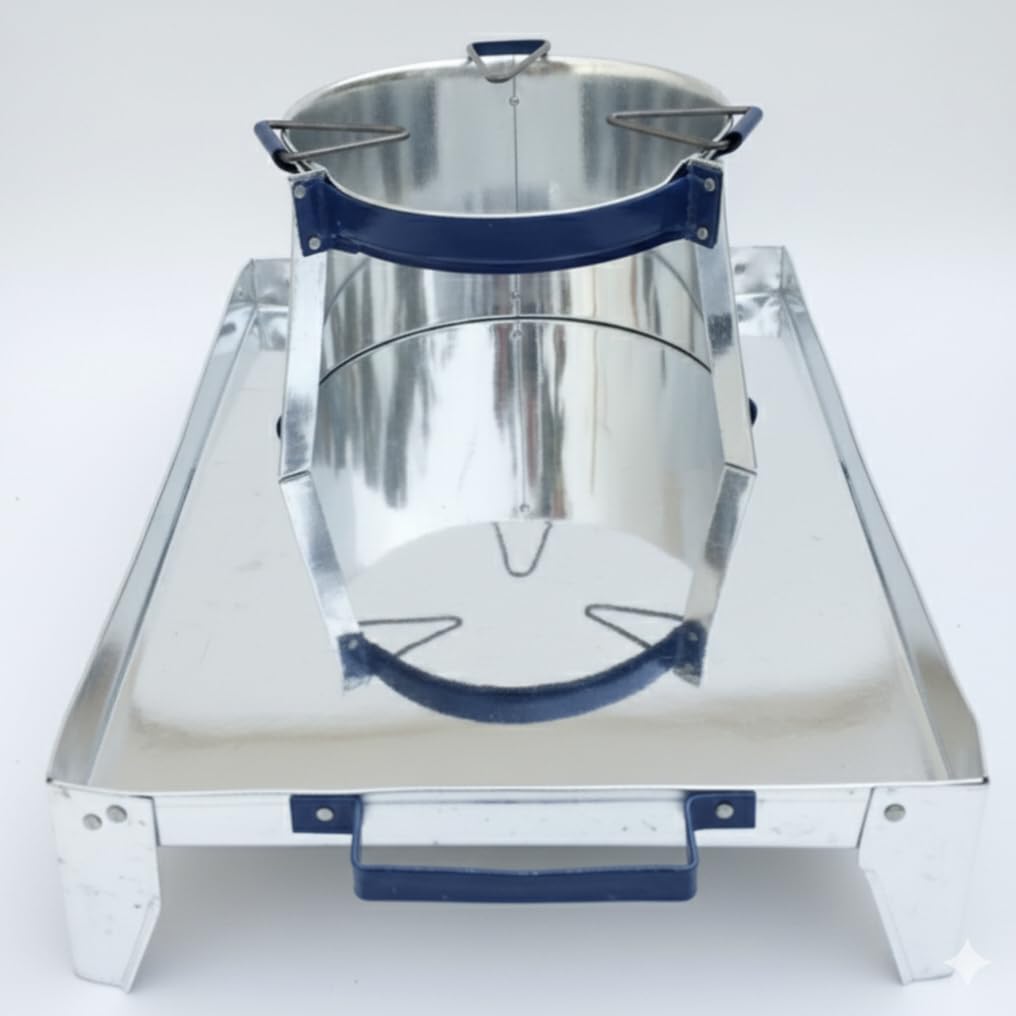Portable Iron Firewood Burning Stove, Heavy Duty Cooking Chulha for Home Trekking Camping Travelling and Outdoor Uses