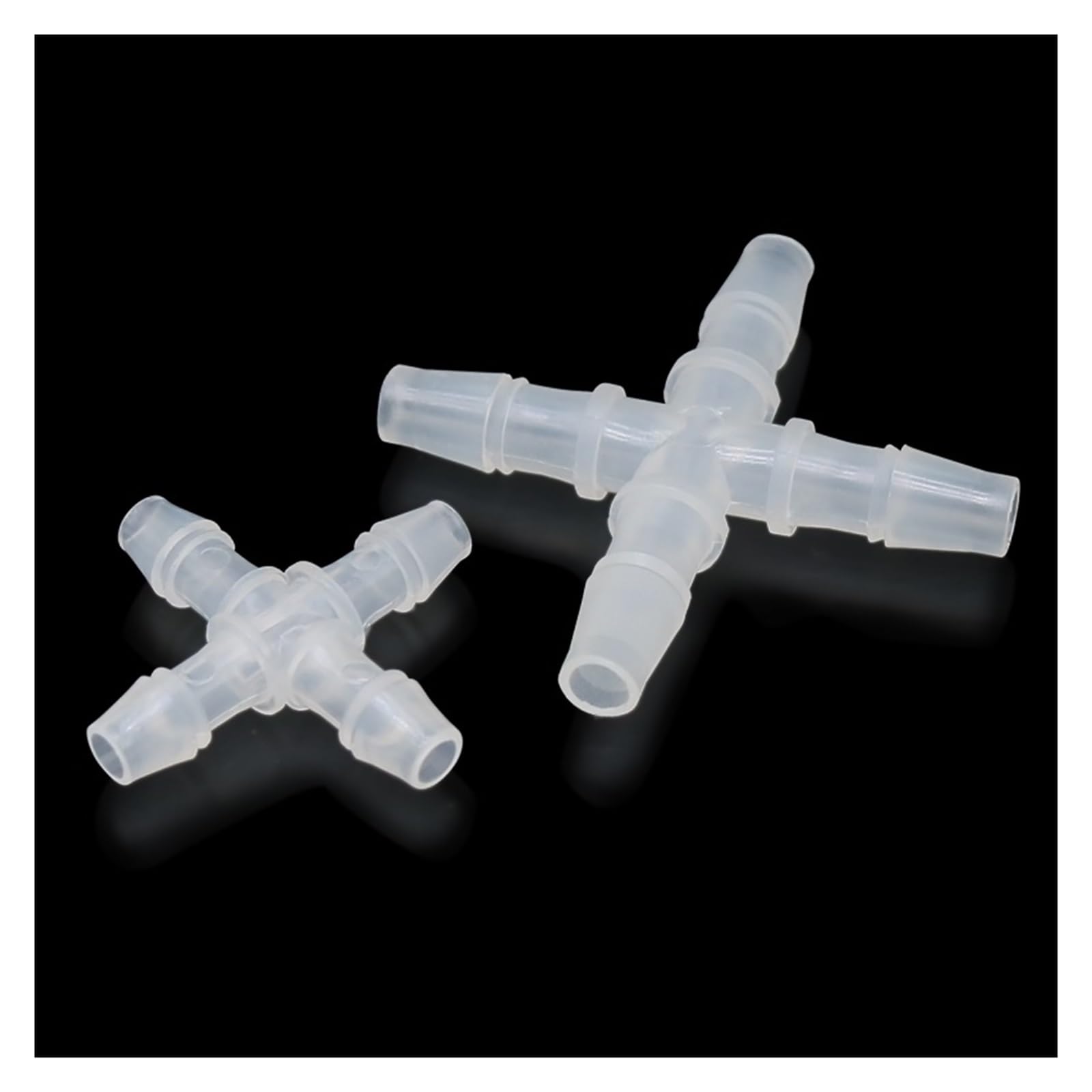 1/5/10 Stück 2,4-12,7 mm PP-Kunststoff-Rohrverbinder Aquarium Aquarium Schlauch Schlauchverbinder (Farbe: 10 Stück, Größe: 11,1 mm)