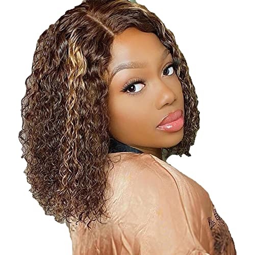 Ombre Human Hair Extension Piano Hair Bundles P4/27 Water Wave Bundles Brazilian Virgin Hair Wet And Wavy Two Tone Bundles Double Weft Ombre Blonde Bundles 26 28 30 Inch