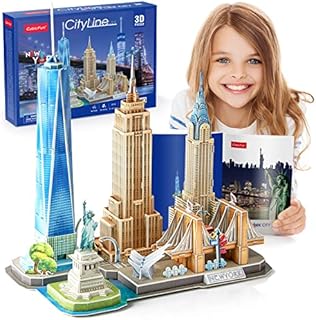 3D Puzzles for Kids Ages 8-10 Arts Crafts for Kids Ages 8-12 New York Cityline 3D Architecture Crafts for Girls Ages 8-12, Christmas Girls Toys 8-10 Years Old Gifts for 10 Year Old Girl Building Model