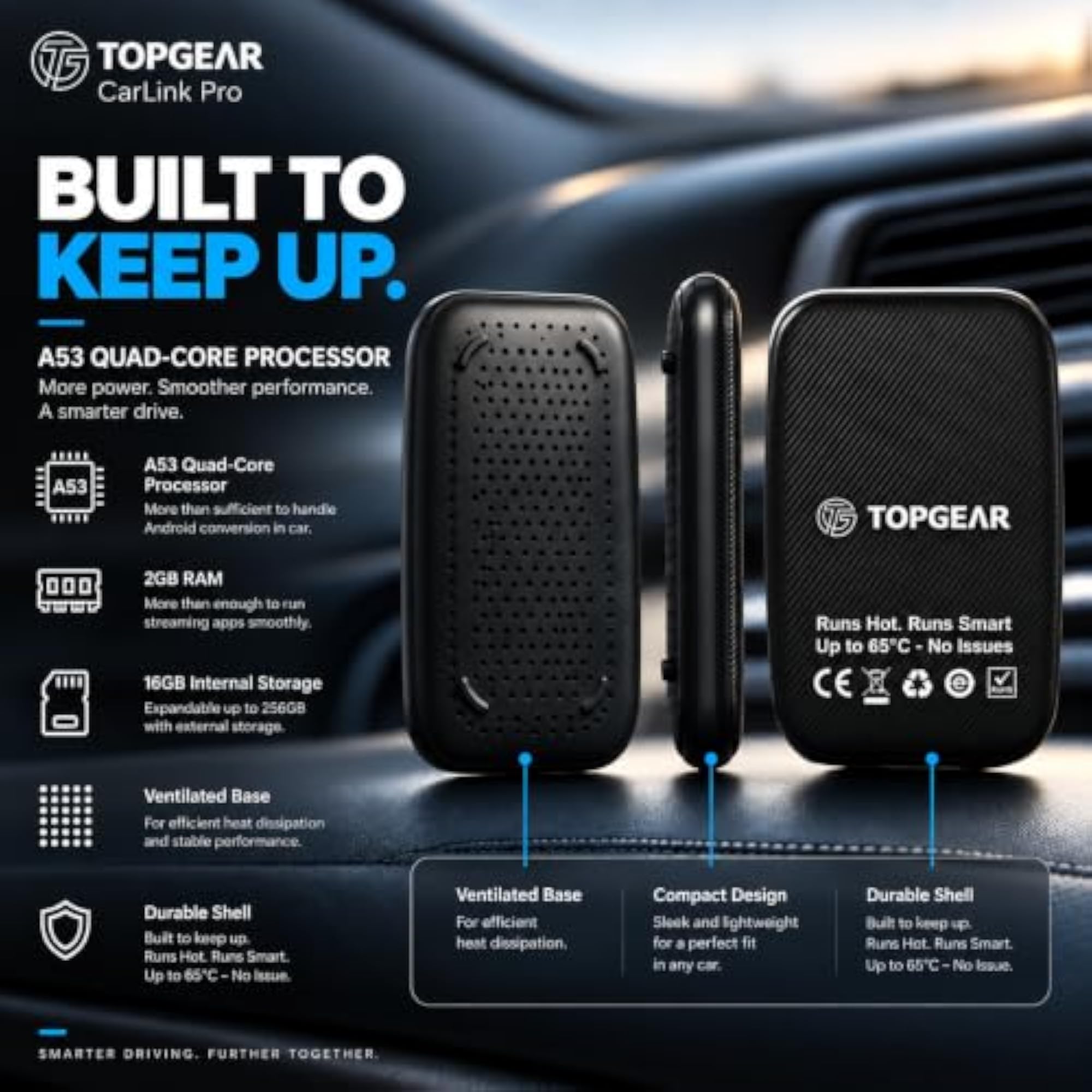 TOPGEAR Ai Box for AA Carlink Android Converter