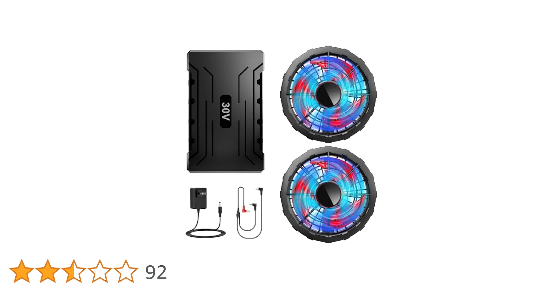 Amazon.co.jp: 空調作業服 ファンバッテリーセット【30V超高出力